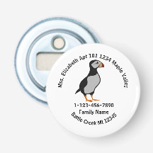 Lost Horned Puffin Stehende Zuhause-Adresse