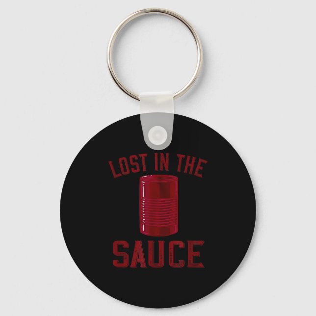 Lost In The Sauce Funny Cranberry Sauce Thanksgivi Schlüsselanhänger (Vorderseite)