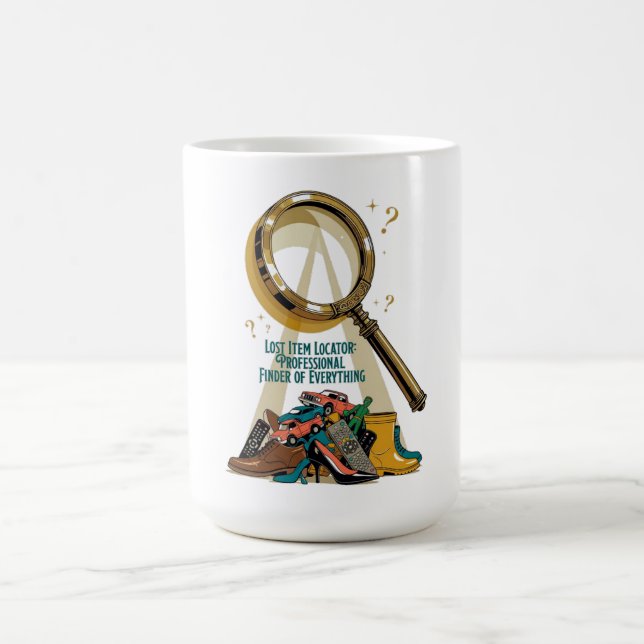 Lost Item Locator T Shirt, Professional Finder Mug Kaffeetasse (Mittel)