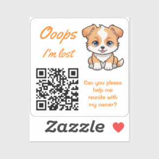 Lost Item Return QR Handy Bot Aufkleber