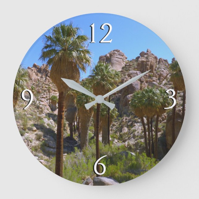 Lost Palms Oasis I at Joshua Tree National Park Große Wanduhr (Vorderseite)
