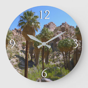 Lost Palms Oasis I im Joshua-Tree-Nationalpark Große Wanduhr