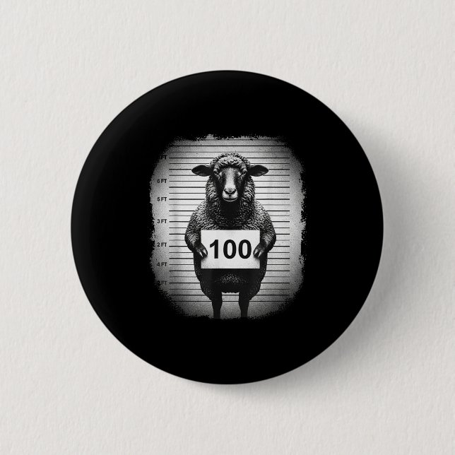Lost Sheep And Found Wanted Mugshot Christian Men  Button (Vorderseite)