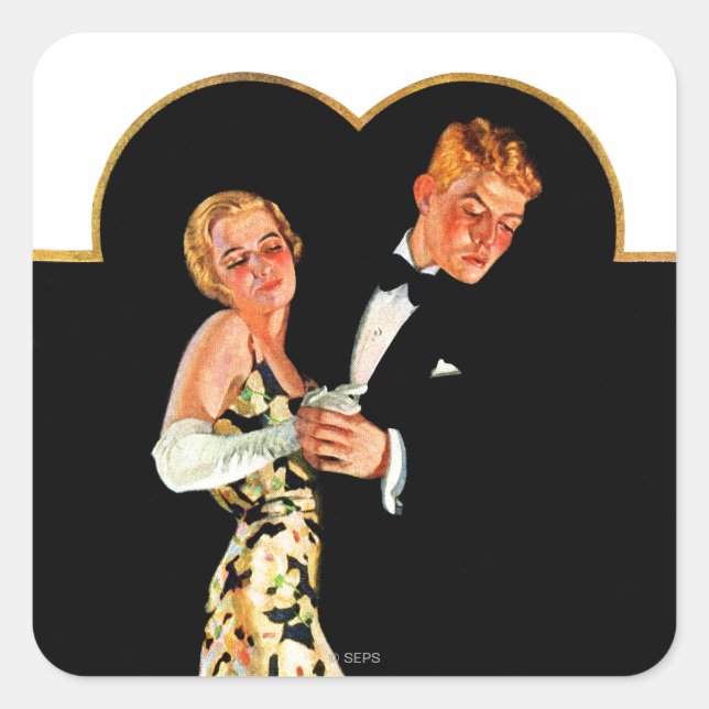 Lost Suspender Quadratischer Aufkleber (Vorderseite)