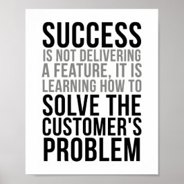 Lösung des Problems des Kunden Poster