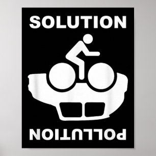 Lösung Verschmutzung Fahrrad-Umwelt Prot Poster