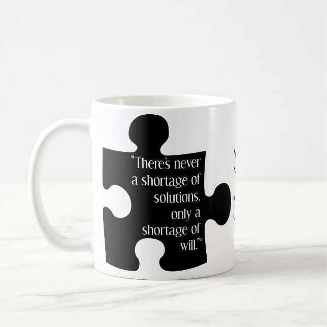 "Lösungen" Kaffee-Tasse Kaffeetasse (Links)