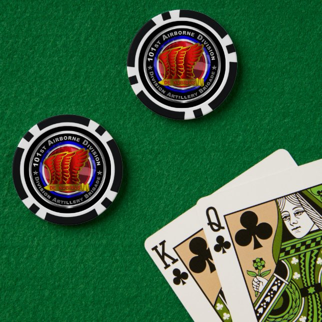 Lot De Jeton De Poker 101e division aéroportée Artillerie (Table de poker (double))