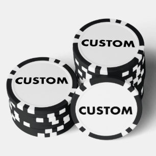 Lot De Jeton De Poker 10 x Casino personnalisé BLACK,