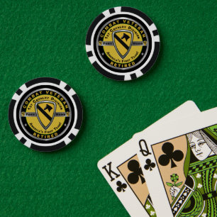 Lot De Jeton De Poker 1re division de cavalerie retraitée