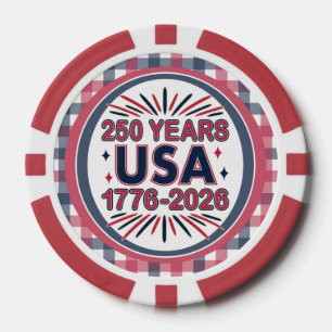 Lot De Jeton De Poker 250 ans USA   Semiquinentenaire 1776-2026