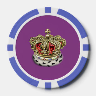 Lot De Jeton De Poker [400] Prince [Roi] Couronne royale [Fourrure+Or][R