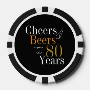 Lot De Jeton De Poker 80e anniversaire Soeurs et bières Black Gold Party