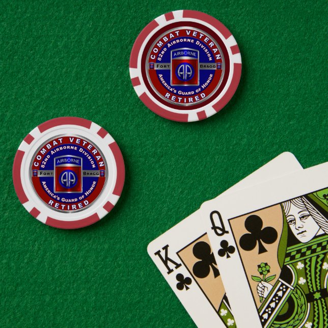 Lot De Jeton De Poker 82e division aéroportée Retraitée (Table de poker (double))
