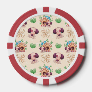 Lot De Jeton De Poker Adorable Motif de chien