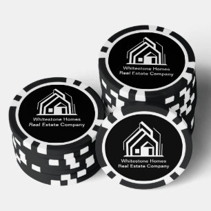 Lot De Jeton De Poker Agence Immobilière Black Realtor Personnalisé