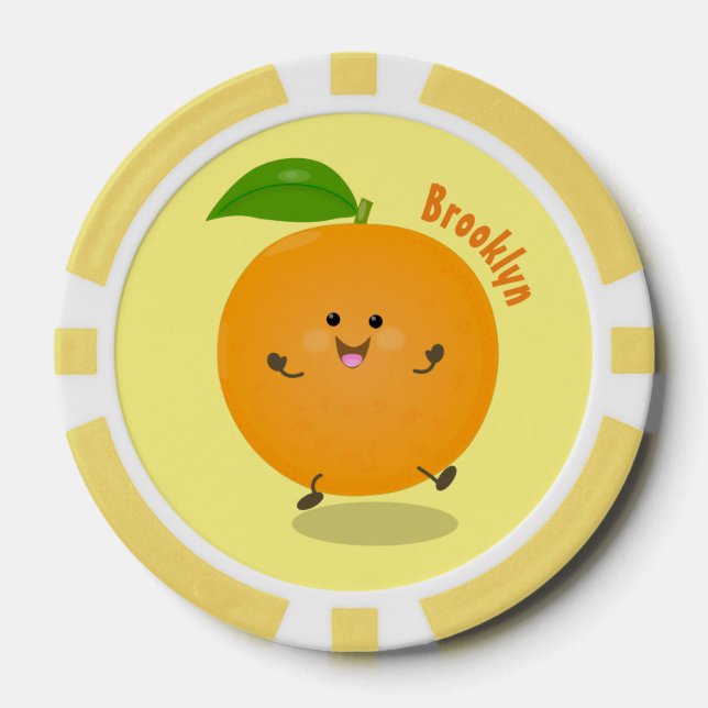 Lot De Jeton De Poker Agréable agrumes d'orange (Recto)