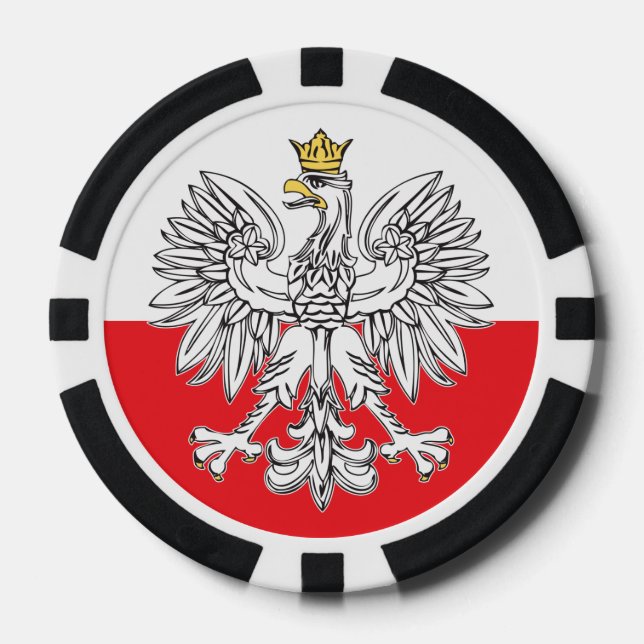 Lot De Jeton De Poker Aigle Polonais Avec Chips De Poker Gold Crown (Recto)