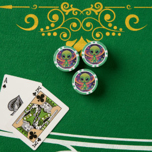 Lot De Jeton De Poker Alien de bébé