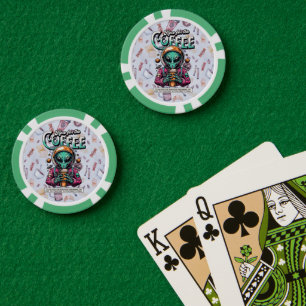 Lot De Jeton De Poker Alien ici pour le café