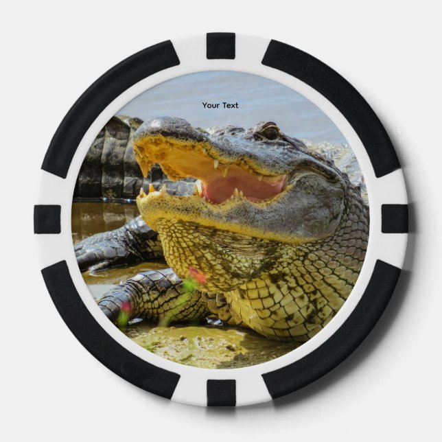 Lot De Jeton De Poker Alligator. Face to face (Recto)