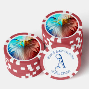 Lot De Jeton De Poker American Eagle Name & Monogram