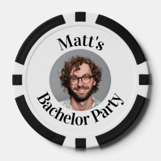Lot De Jeton De Poker Amusant Groom Face Bachelor Party