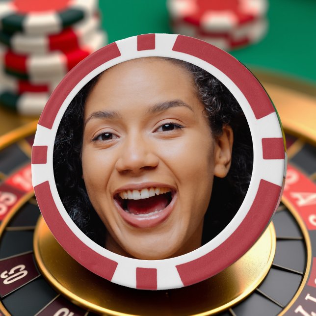 Lot De Jeton De Poker Amusants Visage Complet Fermer Selfie Photo (Créateur téléchargé)
