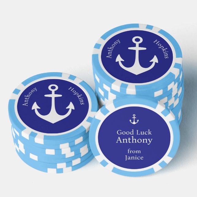 Lot De Jeton De Poker Ancre personnalisée de bateau de croisière (Empiler)