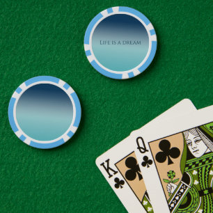 Lot De Jeton De Poker Aqua Blue Ombre
