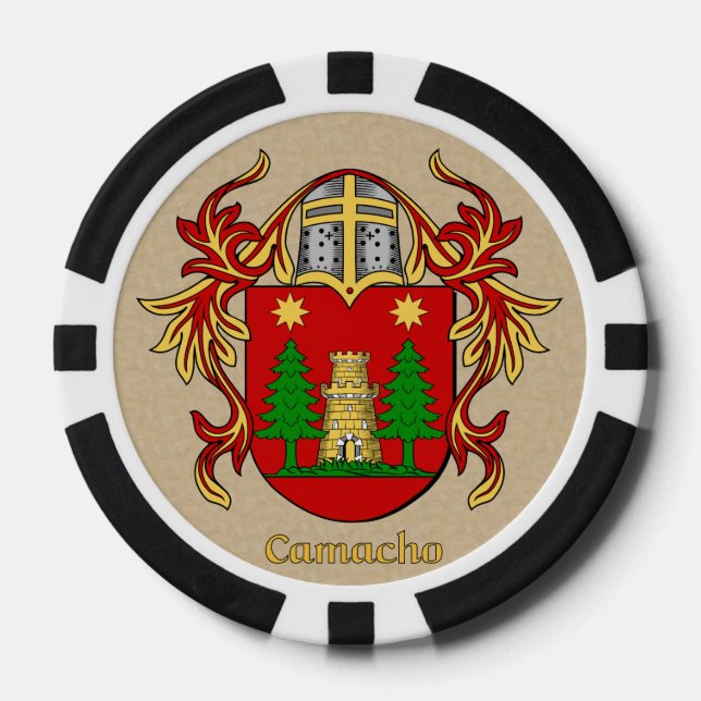 Lot De Jeton De Poker Armoiries héraldiques Camacho (Recto)