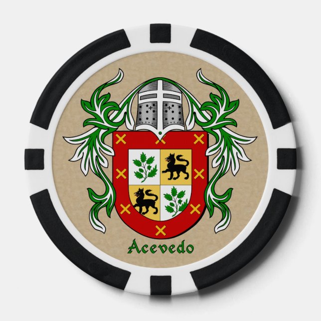 Lot De Jeton De Poker Armoiries héraldiques d'Acevado (Recto)