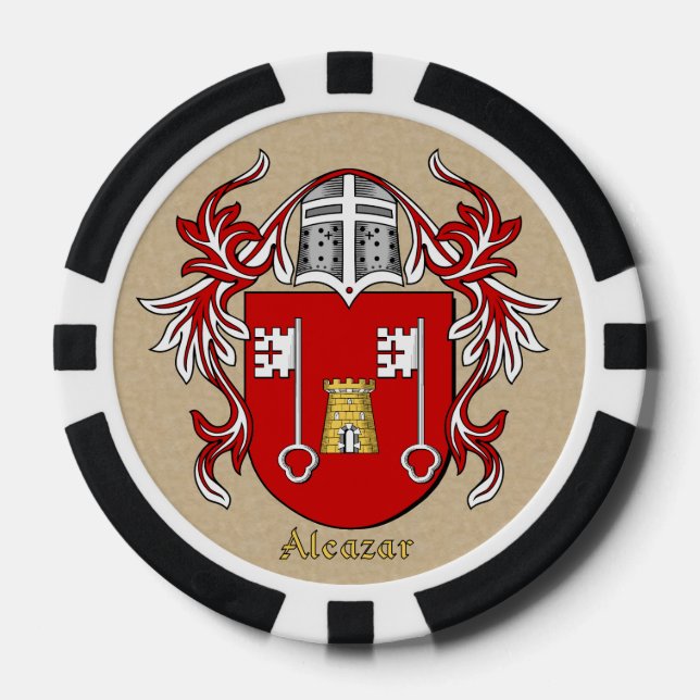 Lot De Jeton De Poker Armoiries héraldiques d'Alcazar (Recto)