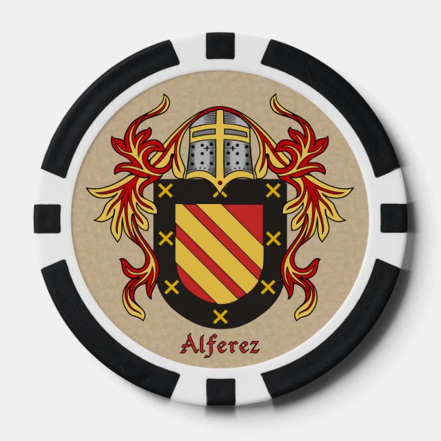 Lot De Jeton De Poker Armoiries héraldiques d'Alferez (Recto)