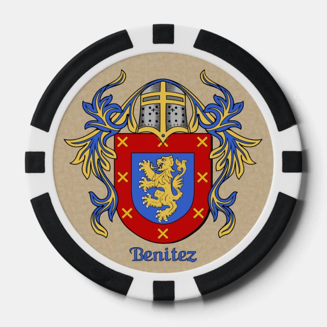 Lot De Jeton De Poker Armoiries héraldiques de Benitez (Recto)