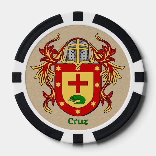 Lot De Jeton De Poker Armoiries héraldiques de Cruz (Recto)