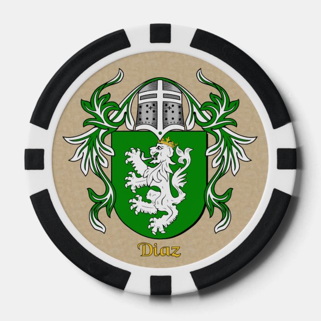 Lot De Jeton De Poker Armoiries héraldiques de Diaz (Recto)