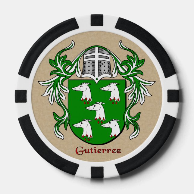 Lot De Jeton De Poker Armoiries héraldiques de Gutierrez (Recto)