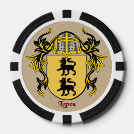 Lot De Jeton De Poker Armoiries héraldiques de Lopez