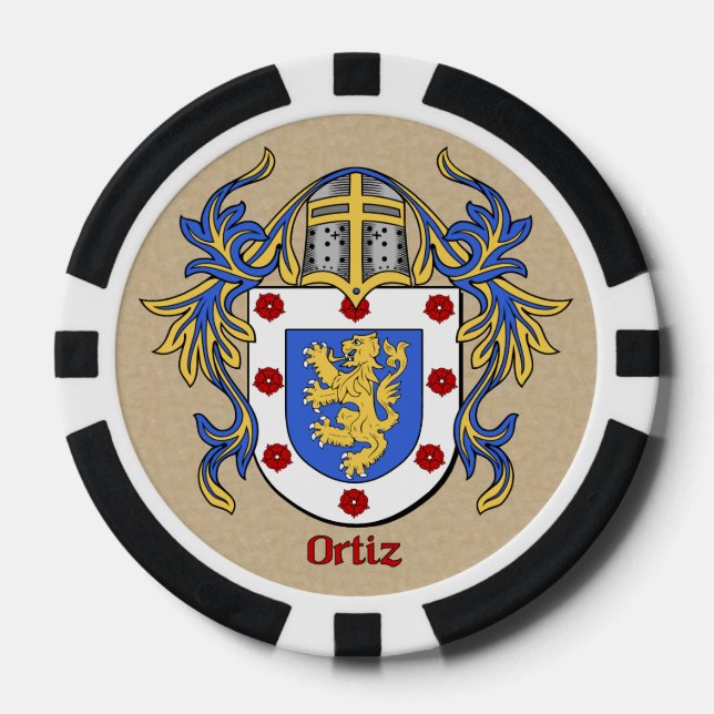 Lot De Jeton De Poker Armoiries héraldiques d'Ortiz (Recto)