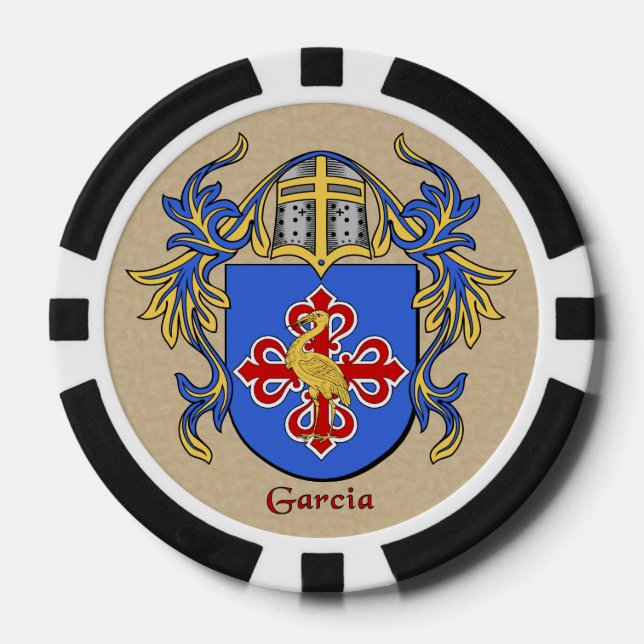 Lot De Jeton De Poker Armoiries héraldiques Garcia (Recto)