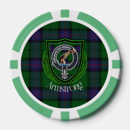 Lot De Jeton De Poker Armstrong Scottish Clan Tartan & Crest