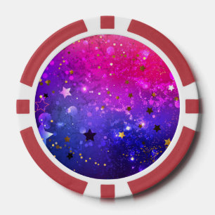 Lot De Jeton De Poker Arrière - plan rose brillant