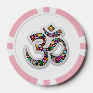 Lot De Jeton De Poker Art symbolique floral Namaste