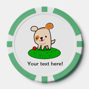 Lot De Jeton De Poker Bande dessinée mignonne de chiot