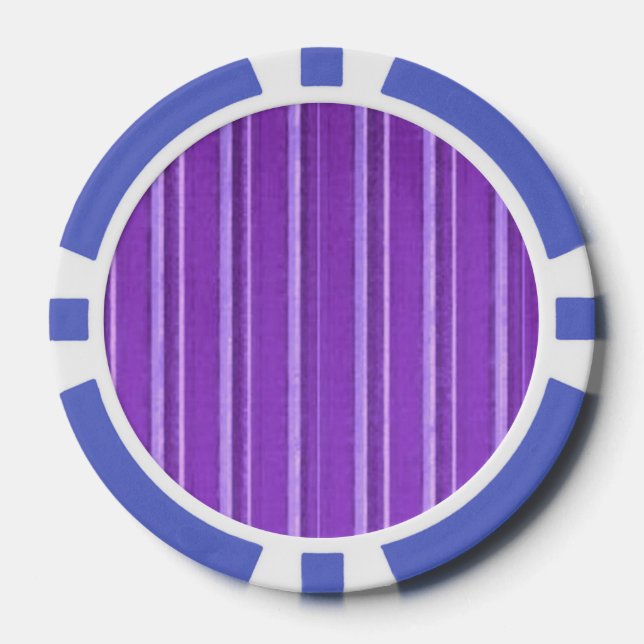 Lot De Jeton De Poker Bande violette de lavande rétro (Recto)