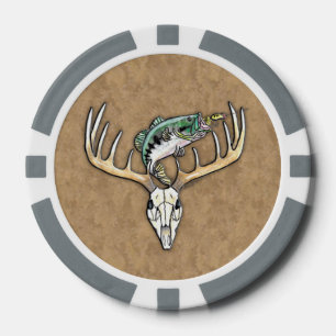 Lot De Jeton De Poker Basse Sauter sur Big Buck Horns crâne