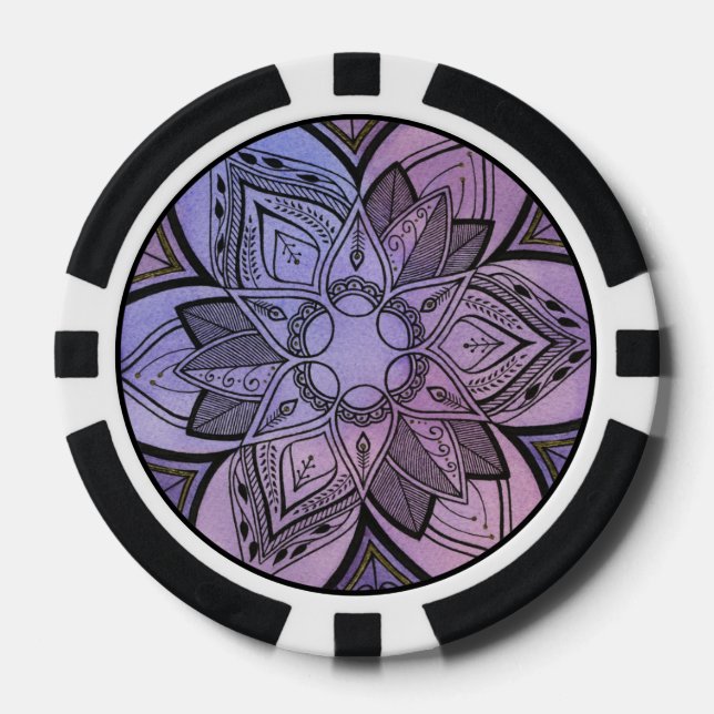 Lot De Jeton De Poker Batik Design (Recto)