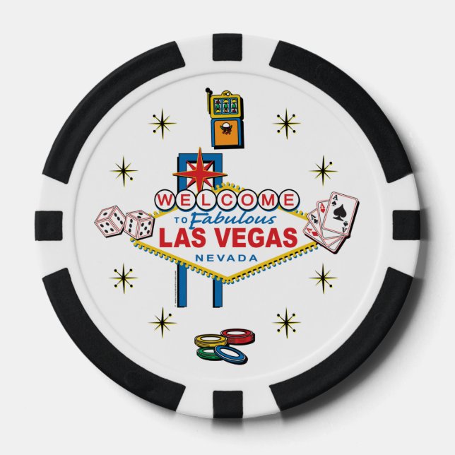 Lot De Jeton De Poker Bienvenue à Fabulous Las Vegas (Recto)