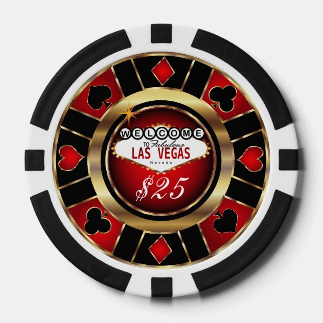 Lot De Jeton De Poker Bienvenue à Las Vegas (Recto)